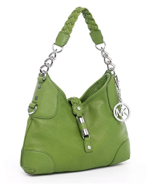 green michael kors purs|Michael Kors green shoulder bags.